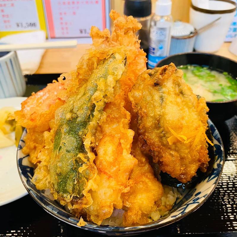 牡蠣穴子天丼(天冨久)