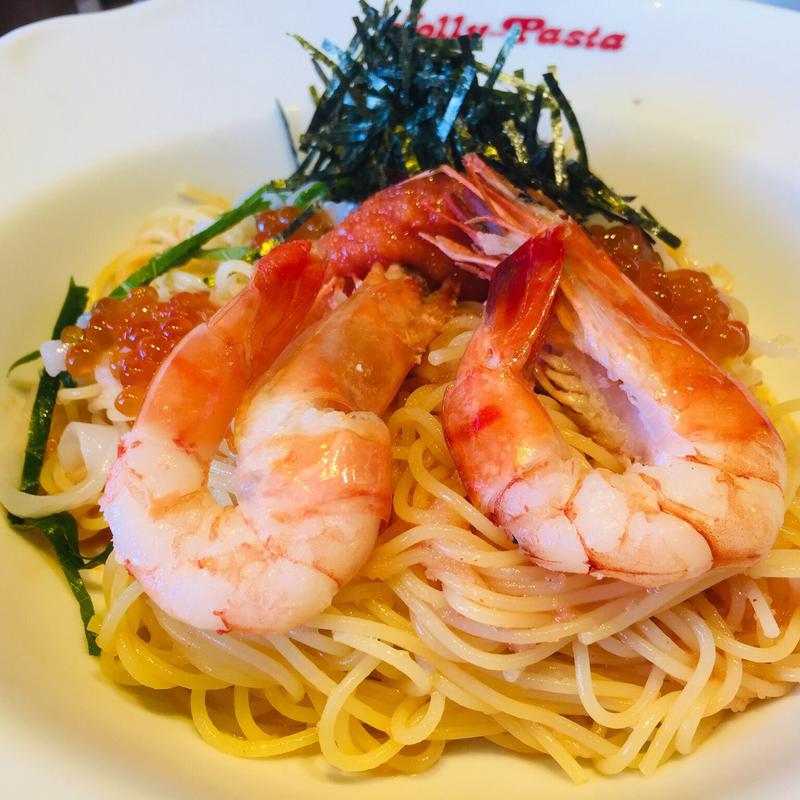 冷製カッペリーニ エビといくらの明太子ソース(ジョリーパスタ 谷山店)