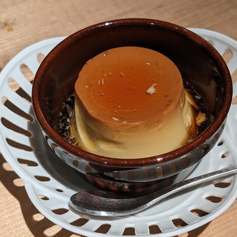 比内地鶏のオリジナルプリン(鳥はん 麻布十番店)