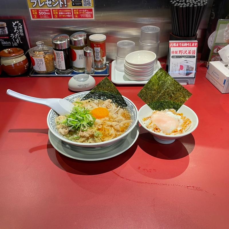 熟成醤油肉そば温玉ごはんセット(丸源ラーメン　新下関店)