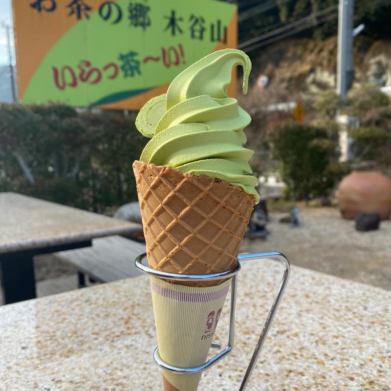 濃厚な抹茶ソフト(お茶の郷 木谷山 （おちゃのさと きたにやま）)