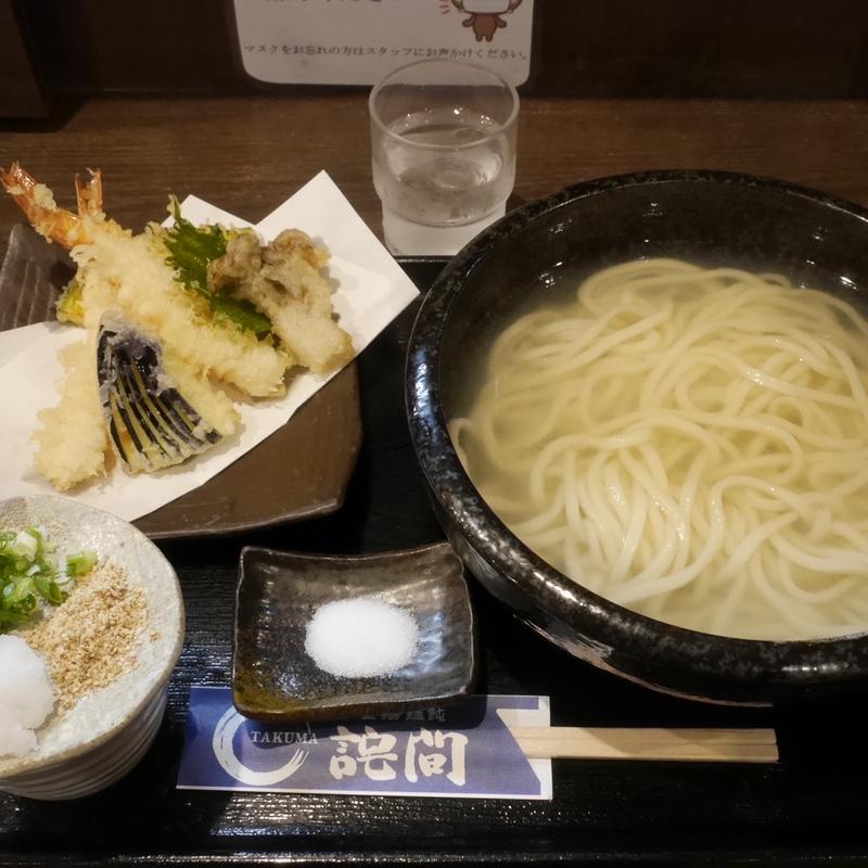 天ぷら釜揚げうどん(釜揚饂飩 詫間)