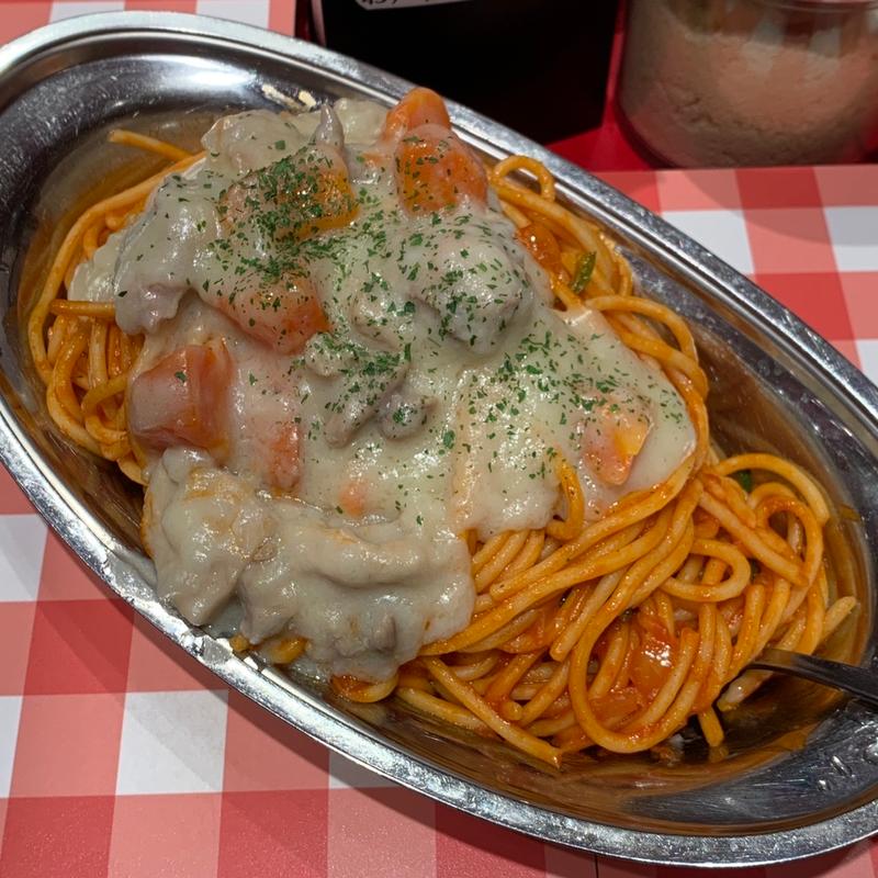 ぶっかけシチューナポ(メガ)(スパゲッティーのパンチョ 新宿南口店)