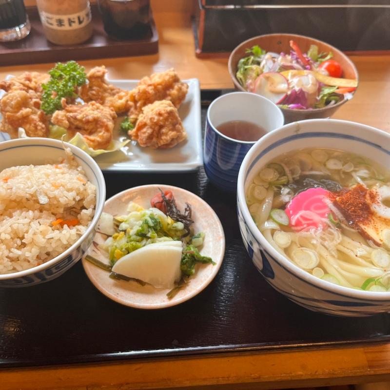 からあげ定食(うどんの庄 丸亀)