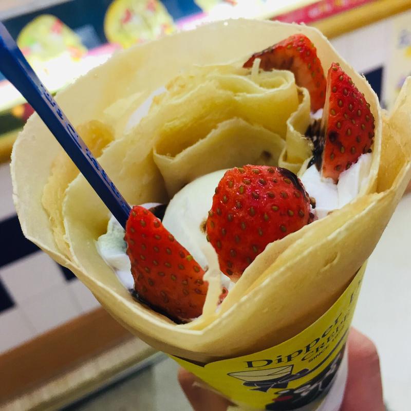 アイスイチゴクレープ(ディッパーダン イオン鹿児島鴨池店 )