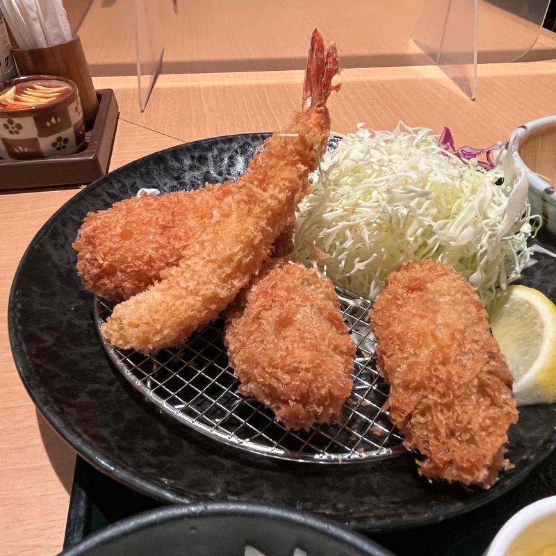 海鮮ミックス定食(かつ楽 上野店)