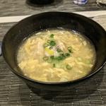 香味野菜とかしわのかき卵仕立て