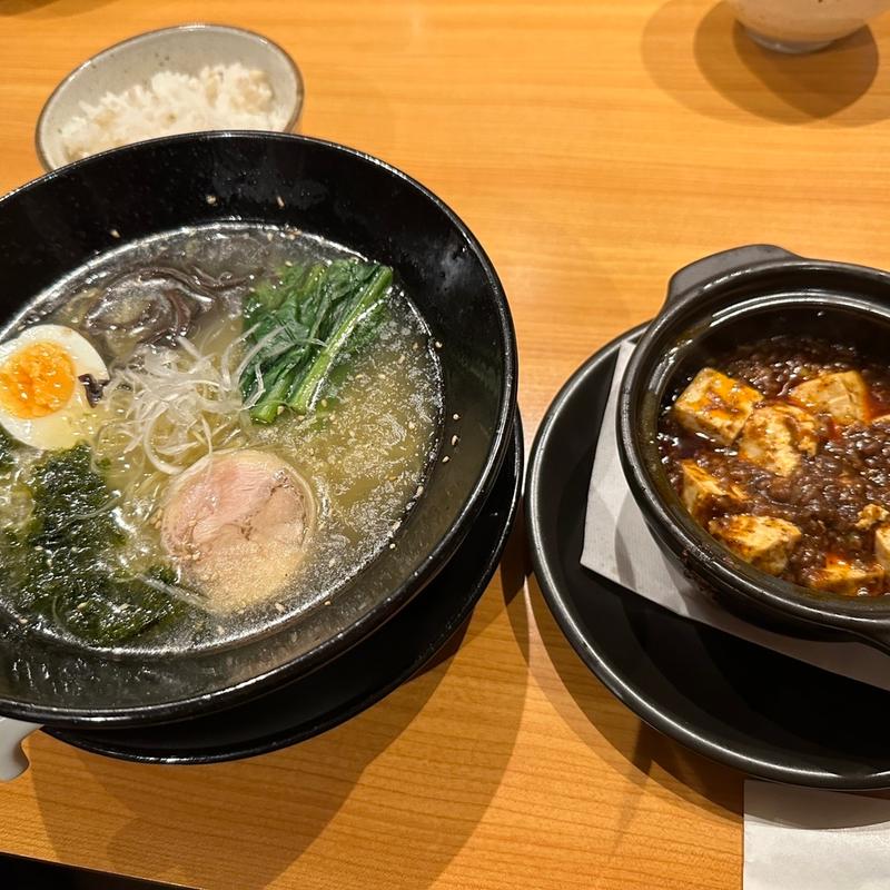 塩ラーメン＋ミニ麻婆豆腐(担担麺と麻婆豆腐の店 柳橋虎玄)