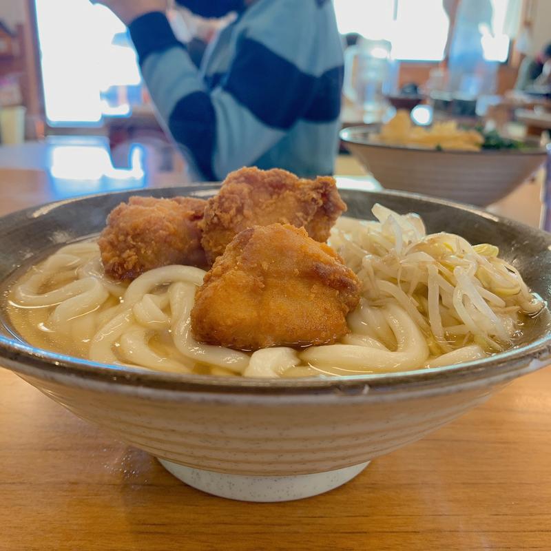唐揚げうどん(牧のうどん 白水店)
