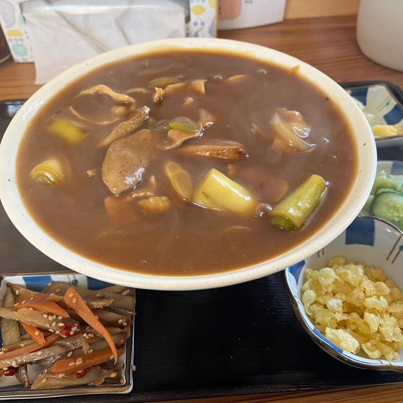 鴨カレーうどん(武蔵野うどん　くわ郷)