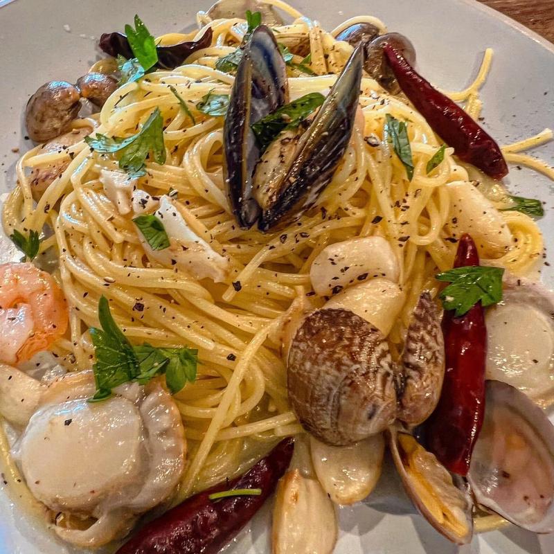 海の幸のペペロンチーノ5wc(5 waters cafe)