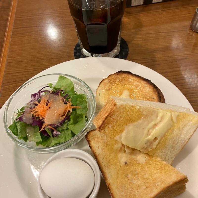 モーニングトースト&ゆで卵(UCCカフェプラザ 札幌オーロラタウン店)