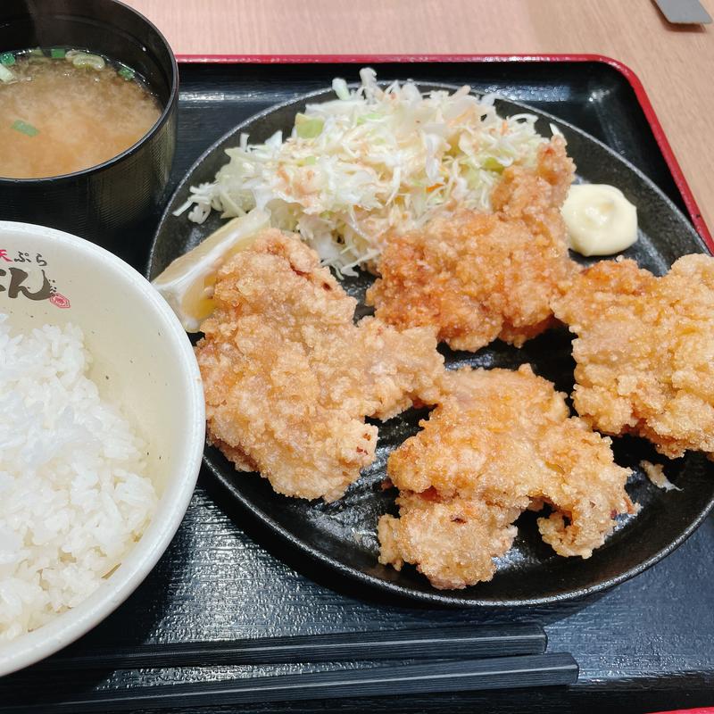 醤油から揚げ定食(天からてん 淀川区十三本町店)