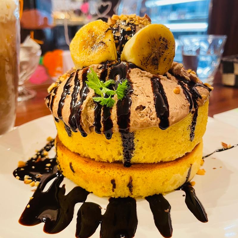 チョコ&ナッツホットケーキ(フライング・スコッツマン秋葉原店)