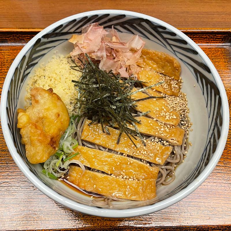 冷しきつねそば(おらが蕎麦 名古屋栄ガスビル店)