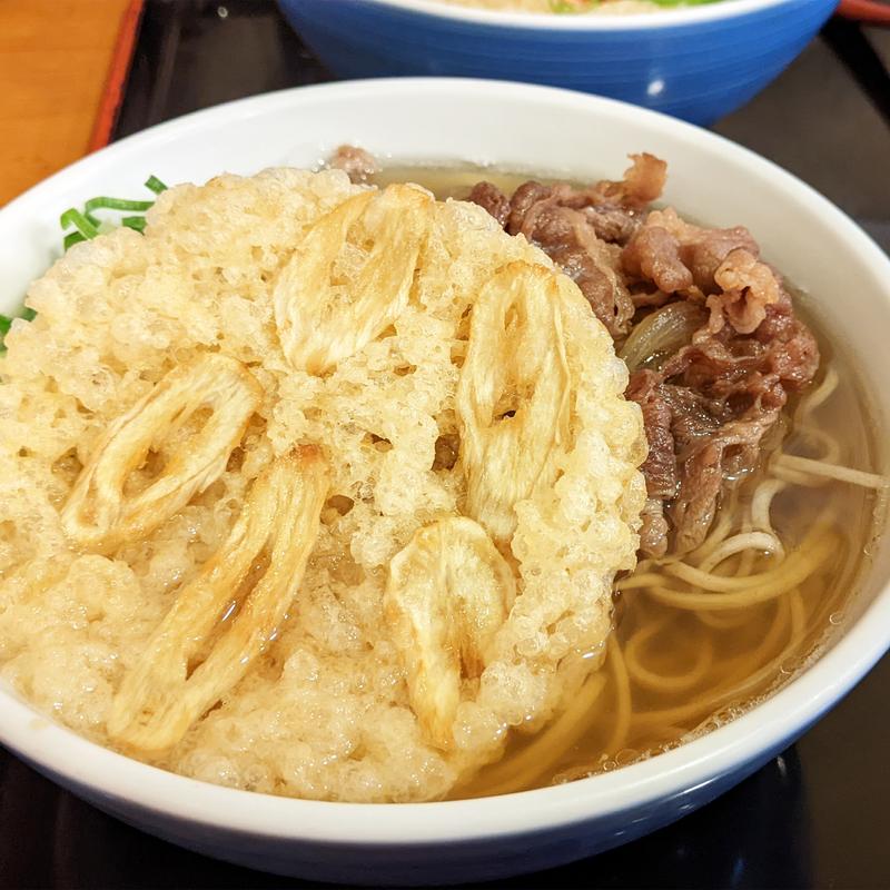 肉ごぼう天そば(因幡うどん 渡辺通店)