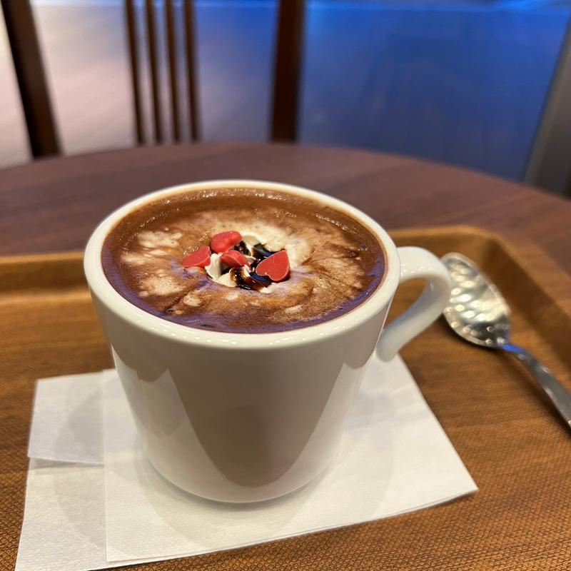 ハートトッピングショコララテ(サンマルクカフェ ニトリモール枚方店)