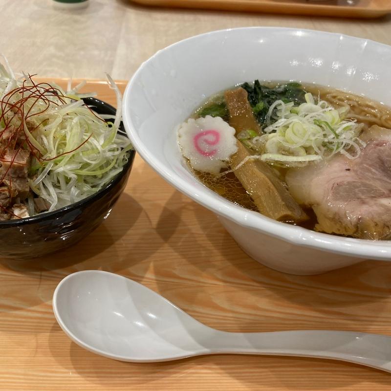 佐野らーめんとねぎ飯セット(スナックコーナー 佐野SA下り)