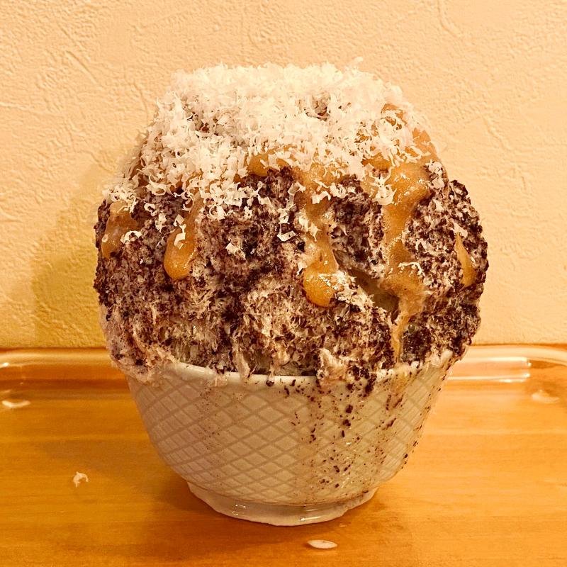 オリーブ赤玉ちーず(イタリアンかき氷リコッタ)