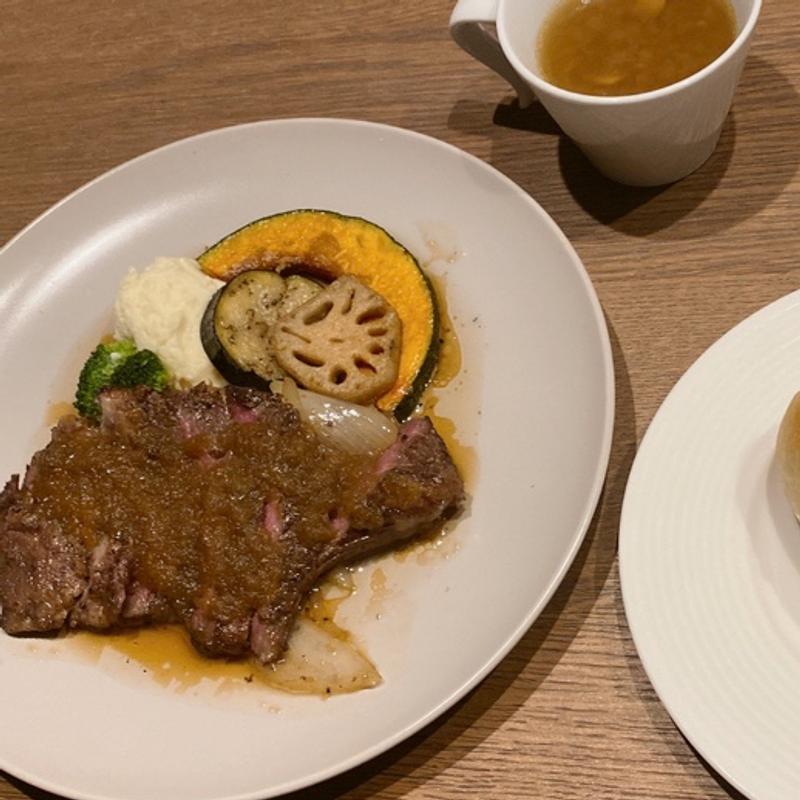 ハラミステーキセット(UZU cafe)