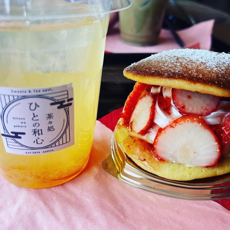 季節の和洋どらやきプレートセット(茶々処 ひとの和心)