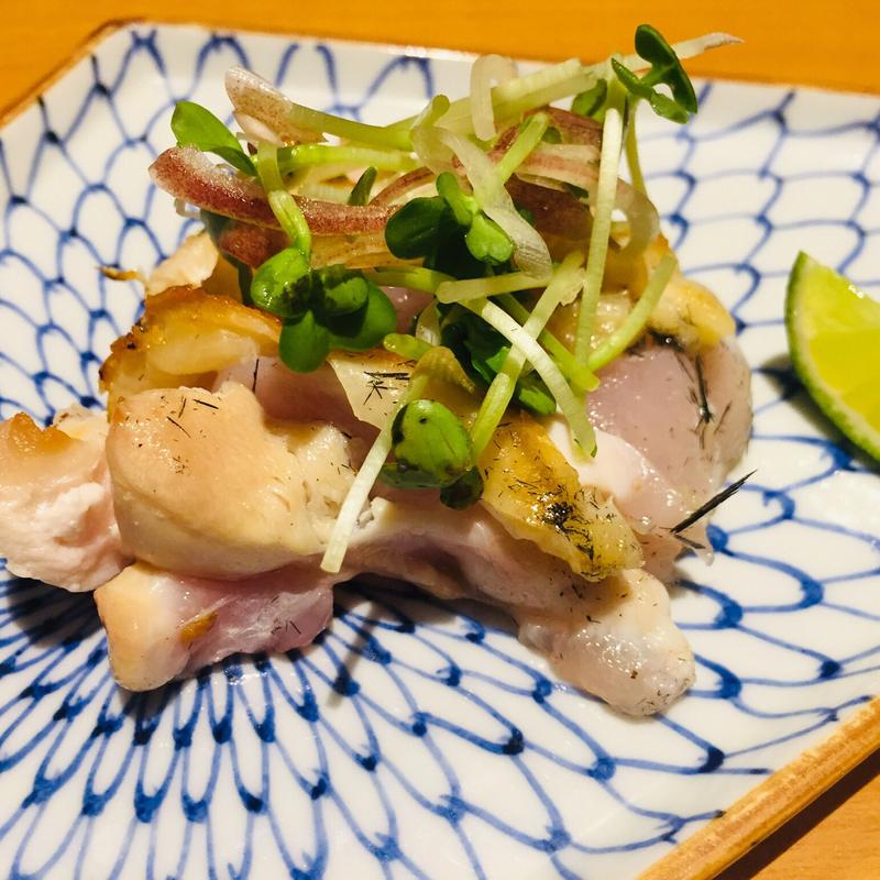 飛来幸鶏胸肉の炙り(銀の串)