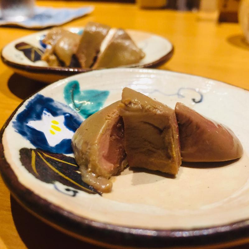 飛来幸鶏レバの醤油煮(銀の串)