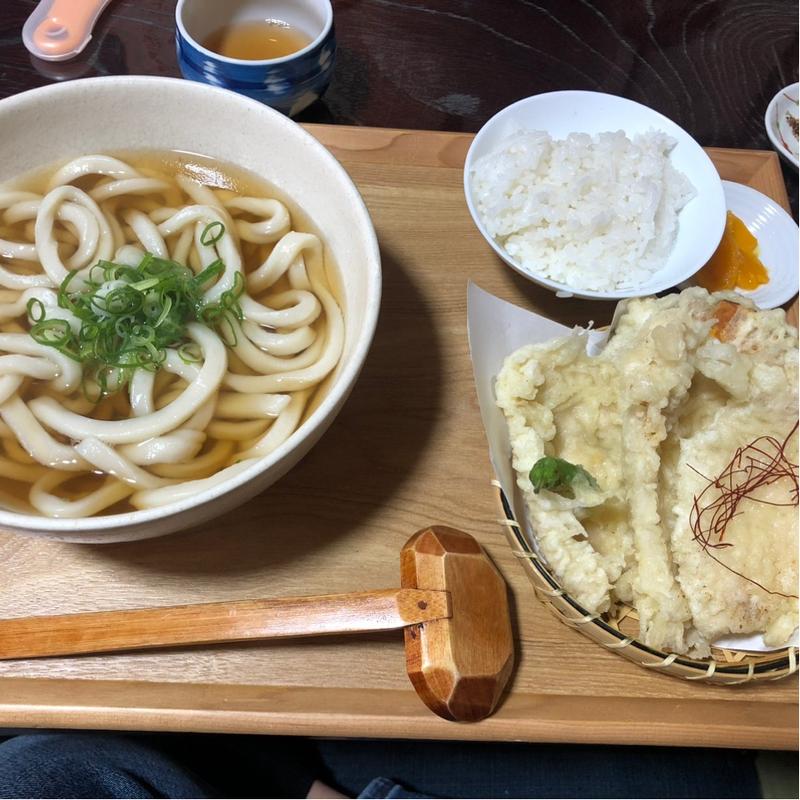 とり天うどん(めん処 池田 )