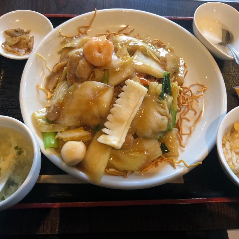 五目焼きそば（硬麺）＋チャーハン(川湘楼 武蔵小杉)