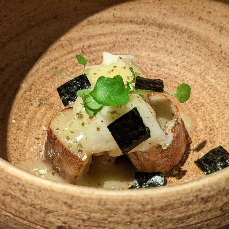 能登鱈・ピルピル・岩海苔・ともこの山椒・マイクロパクチー(SECRETO)