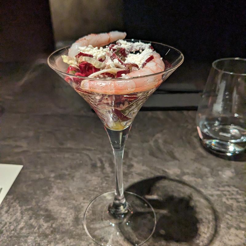 甘海老カクテル・シーザーサラダ(SECRETO)