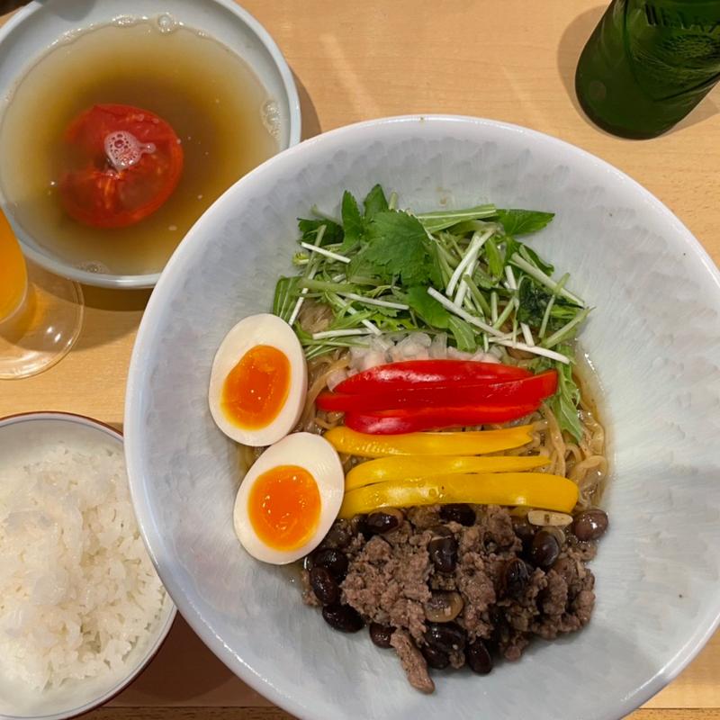 松阪牛脂の和えつけそば(饗 くろ㐂)