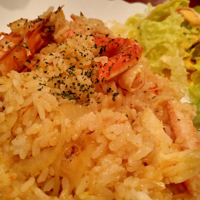 カニとエビのピラフ(サラダ・スープ付き)(カランドリエ )