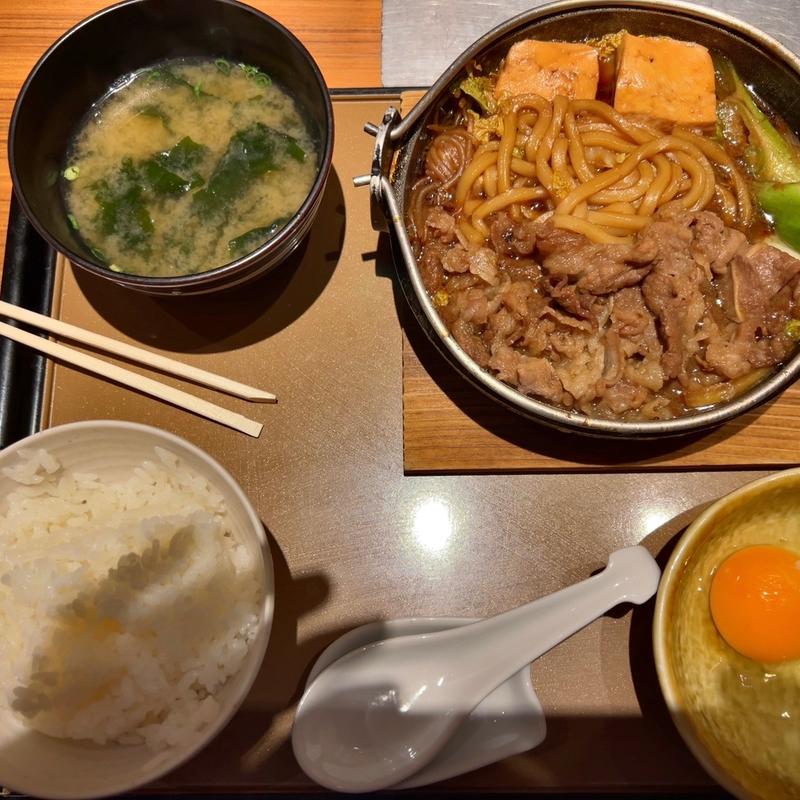 肉増 すき焼き定食(やよい軒 柏増尾台店)