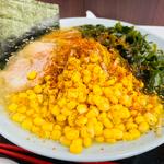 ネギ塩ラーメン＋わかめ＋コーン＋BV7 (ラーメンショップ北川辺店)