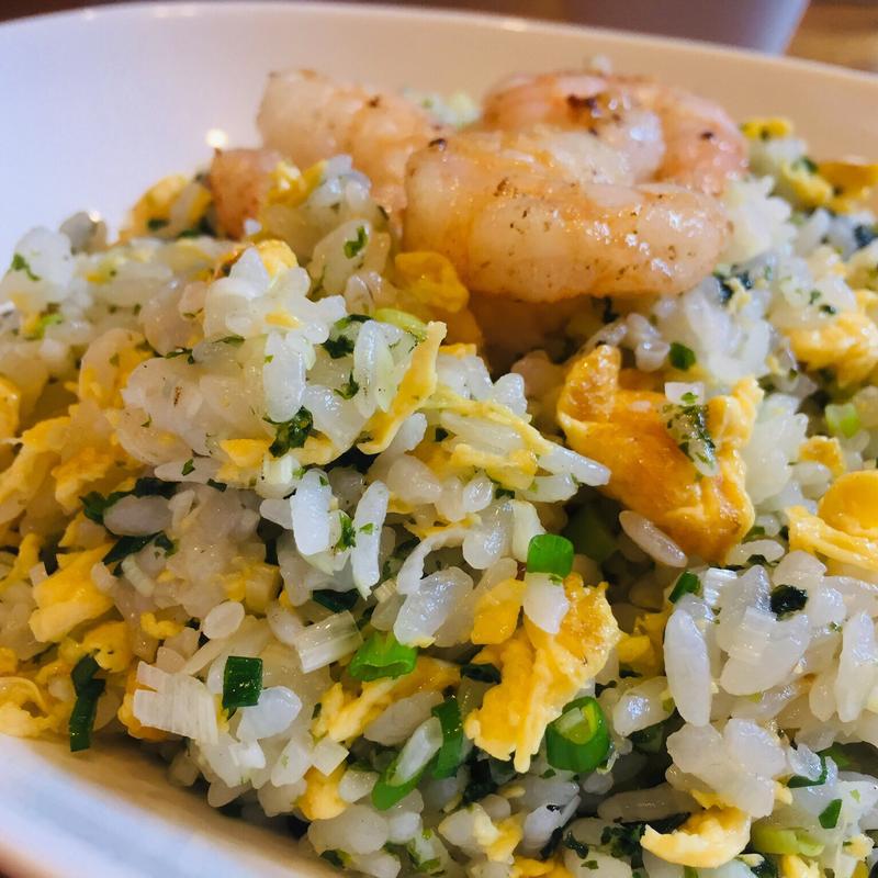 海老とあおさ海苔の炒飯(家常菜 博朱)