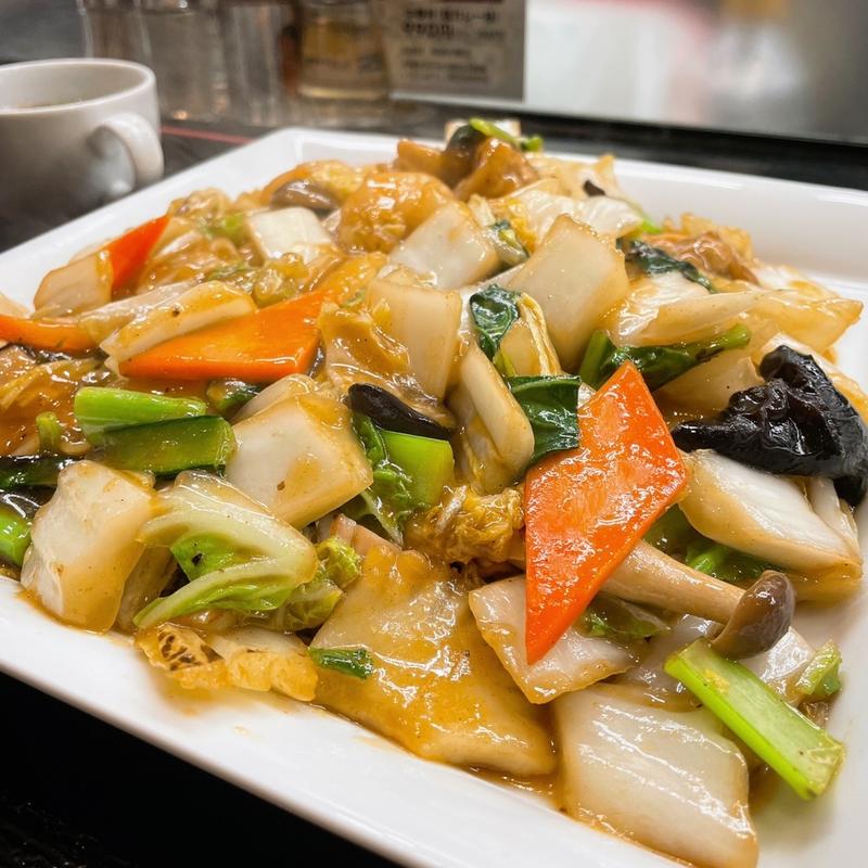 あんかけ焼きそば（醤油カレー）(一楽亭)