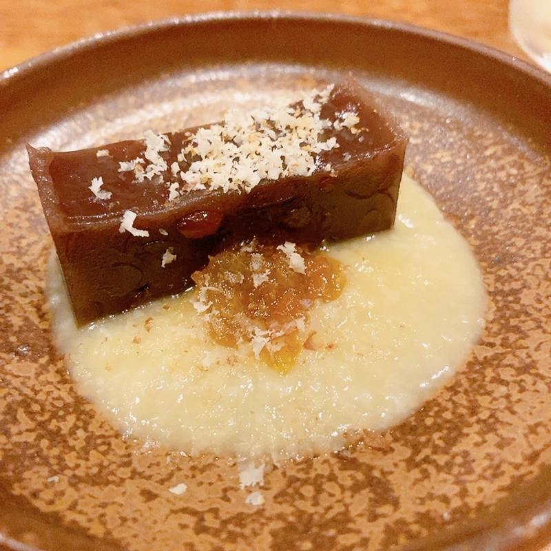 ようかん　金柑　お芋の甘酒　くるみ燻製(akatsuki smoke “暁煙”)