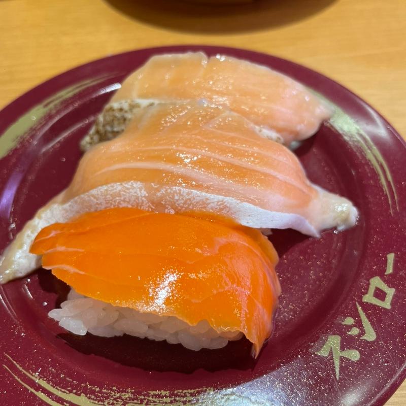 サーモン3貫盛(スシロー 名古屋新栄店)