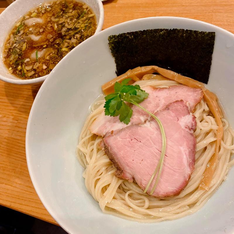 海老ワンタン醤油つけ麺(地球の中華そば)