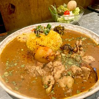 鳥ももとぼんじりのチキンカレー(Curry & Cafe WARUNG(ワルン))