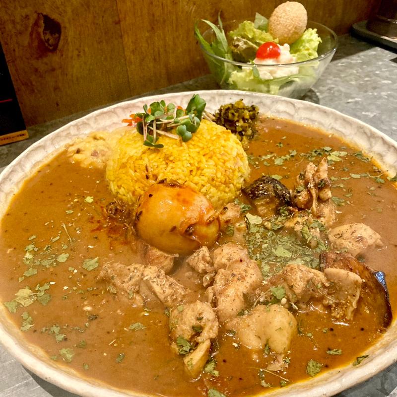 鳥ももとぼんじりのチキンカレー(Curry & Cafe WARUNG(ワルン))