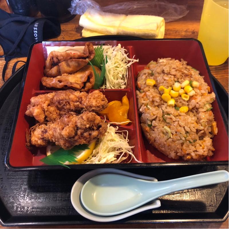 やきめし弁当唐揚げ入り(さっぽろらうめん 榛原店 （サッポロラウメンハイバラテン）)
