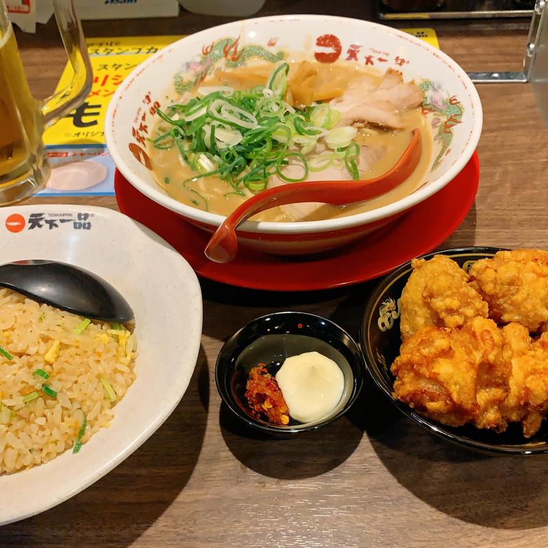 中華そば・炒飯・唐揚げセット(天下一品 中津店 )