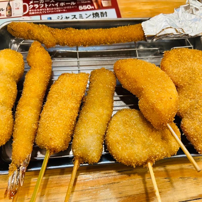 定番8点盛り(串カツ田中 京成大久保店)