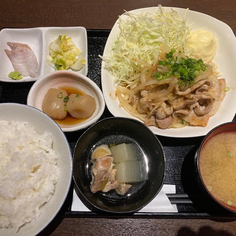 豚の生姜焼き定食(魚々ろ（ととろ） 仙台一番町店)