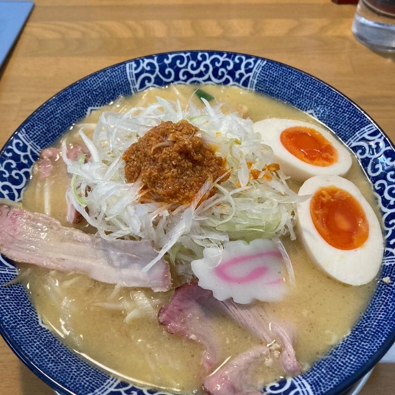 ネギ辛子味噌ラーメン＋煮卵(月の家 （つきのや）)