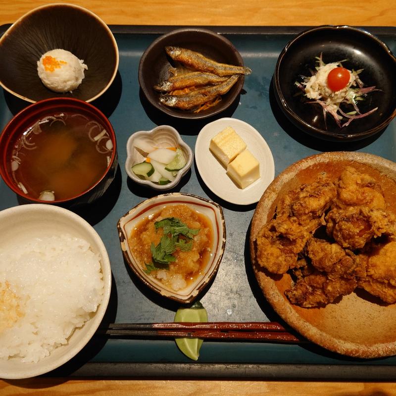 和風唐揚げ定食(銀しゃり処 米右衛門)