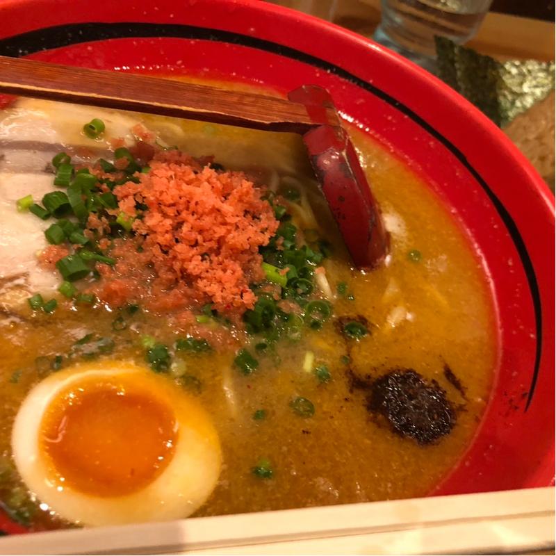 えびみそラーメン、えびおにぎり(えびそば一幻 新宿店)