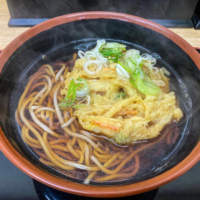 かき揚げ天そば(古川そば)